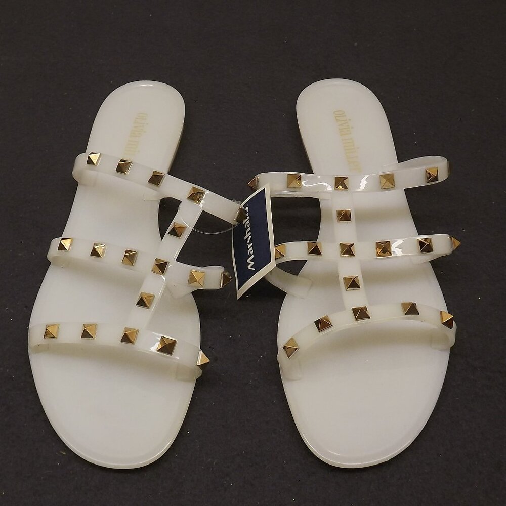Olivia Miller Studded Jelly Sandals Size 10